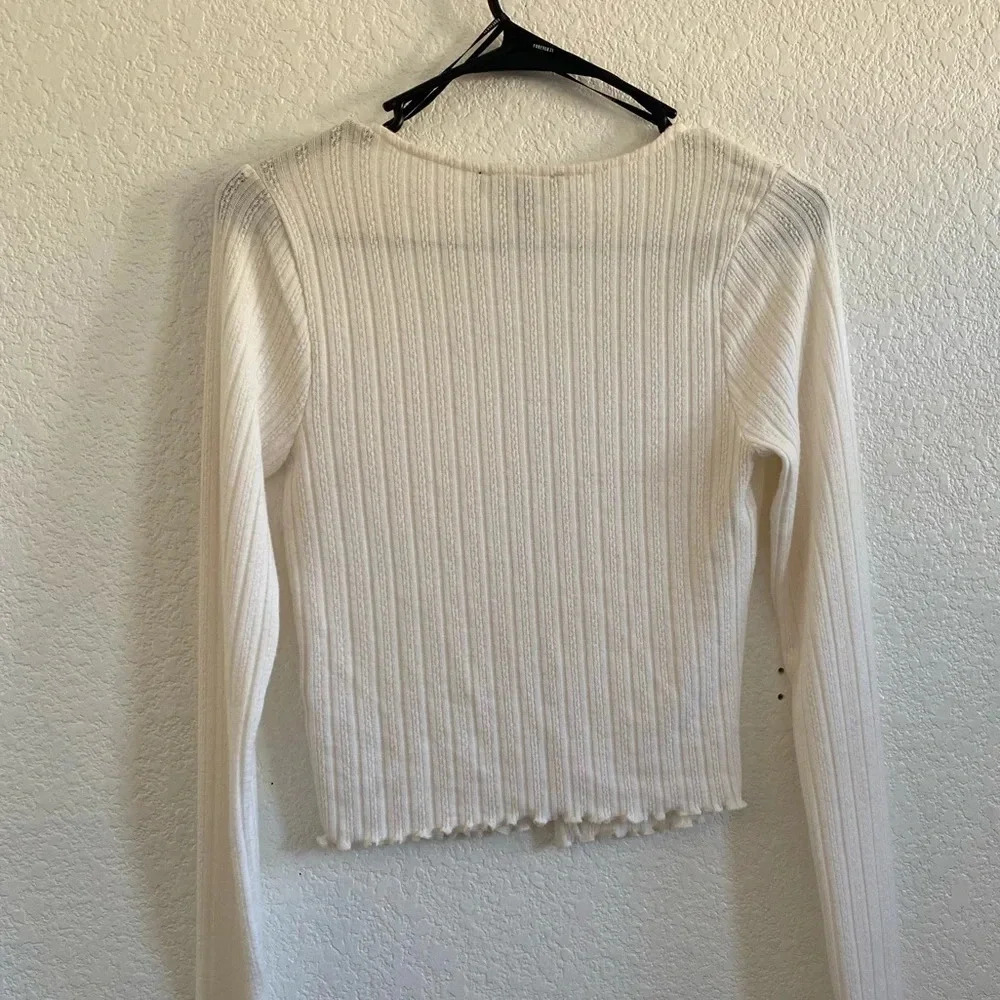 ❤️ Forever 21 Ribbed Button-Front Top size M - Picture 5 of 5
